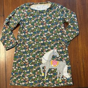 Mini Boden Floral Dress with Horse
